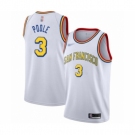 Men's Golden State Warriors #3 Jordan Poole Swingman White Hardwood Classics Basketball Jersey - San Francisco Classic Edition