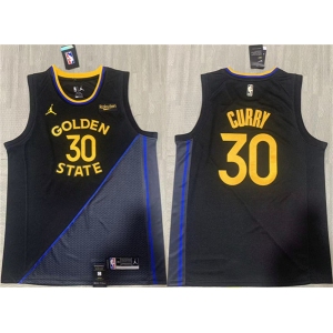 Men's Golden State Warriors #30 Stephen Curry Black 2024-25 Stitched Basketball Jersey