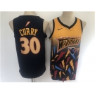 Men's Golden State Warriors #30 Stephen Curry Black Salute Edition 2021 New Basketball Jersey