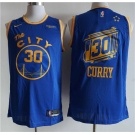 Men's Golden State Warriors #30 Stephen Curry  Blue Basketball Jersey 2020-2021 City Edition Basketball Jersey