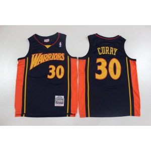 Men's Golden State Warriors #30 Stephen Curry Nike Navy  Mitchell & Ness  Player  jersey