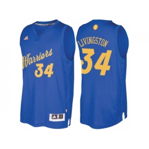 Men's Golden State Warriors #34 Shaun Livingston 2016 Christmas Day Royal NBA Swingman Jersey