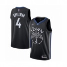 Men's Golden State Warriors #4 Omari Spellman Swingman Black Basketball Jersey 2019-20 City Edition