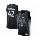 Men's Golden State Warriors #42 Nate Thurmond Swingman Black Basketball Jersey 2019-20 City Edition