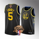 Men's Golden State Warriors #5 Kevon Looney Black 2022 Finals Stitched Jersey