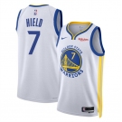 Men's Golden State Warriors #7 Buddy Hield White Association Edition Swingman Stitched Basketball Jersey