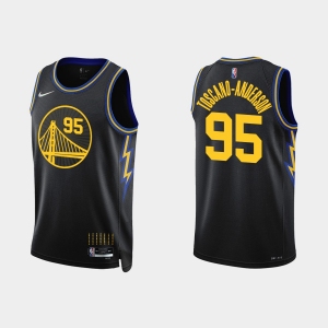 Men's Golden State Warriors  #95 Juan Toscano-Anderson Nike 2021-22 City Edition Diamond Black Jersey