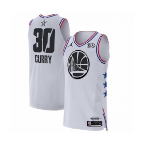 Men's Jordan Golden State Warriors #30 Stephen Curry Authentic White 2019 All-Star Game Basketball Jersey