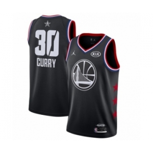 Men's Jordan Golden State Warriors #30 Stephen Curry Swingman Black 2019 All-Star Game Basketball Jersey