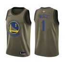 Men's Nike Golden State Warriors #1 JaVale McGee Swingman Green Salute to Service 2018 NBA Finals Bound NBA Jersey