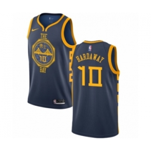 Men's Nike Golden State Warriors #10 Tim Hardaway Swingman Navy Blue NBA Jersey - City Edition