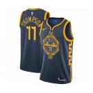 Men's Nike Golden State Warriors #11 Klay Thompson Authentic Navy Blue NBA Jersey - City Edition