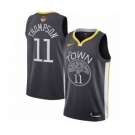 Men's Nike Golden State Warriors #11 Klay Thompson Swingman Black Alternate 2018 NBA Finals Bound NBA Jersey - Statement Edition