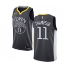 Men's Nike Golden State Warriors #11 Klay Thompson Swingman Black Alternate NBA Jersey - Statement Edition