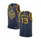 Men's Nike Golden State Warriors #13 Wilt Chamberlain Authentic Navy Blue NBA Jersey - City Edition