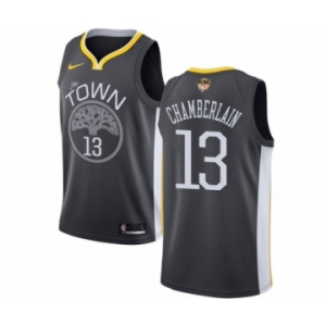 Men's Nike Golden State Warriors #13 Wilt Chamberlain Swingman Black Alternate 2018 NBA Finals Bound NBA Jersey - Statement Edition