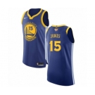 Men's Nike Golden State Warriors #15 Damian Jones Authentic Royal Blue Road 2018 NBA Finals Bound NBA Jersey - Icon Editio