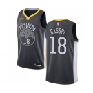 Men's Nike Golden State Warriors #18 Omri Casspi Swingman Black Alternate NBA Jersey - Statement Edition