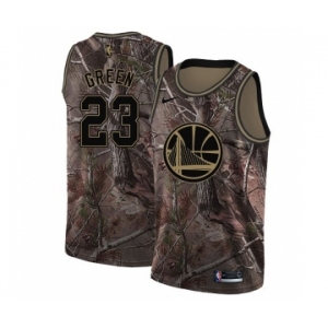 Men's Nike Golden State Warriors #23 Draymond Green Swingman Camo Realtree Collection NBA Jersey