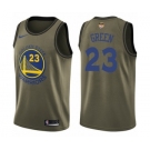 Men's Nike Golden State Warriors #23 Draymond Green Swingman Green Salute to Service 2018 NBA Finals Bound NBA Jersey