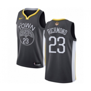 Men's Nike Golden State Warriors #23 Mitch Richmond Swingman Black Alternate 2018 NBA Finals Bound NBA Jersey - Statement Edition