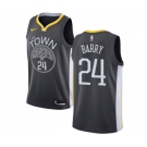 Men's Nike Golden State Warriors #24 Rick Barry Swingman Black Alternate NBA Jersey - Statement Edition