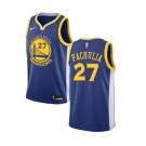 Men's Nike Golden State Warriors #27 Zaza Pachulia Swingman Royal Blue Road NBA Jersey - Icon Edition