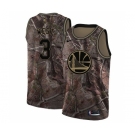 Men's Nike Golden State Warriors #3 David West Swingman Camo Realtree Collection NBA Jersey