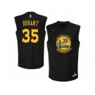 Men's Nike Golden State Warriors #35 Kevin Durant Authentic Black Fashion NBA Jersey