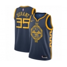 Men's Nike Golden State Warriors #35 Kevin Durant Authentic Navy Blue NBA Jersey - City Edition