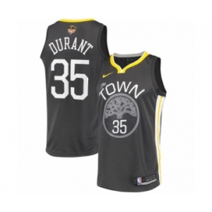 Men's Nike Golden State Warriors #35 Kevin Durant Swingman Black Alternate 2018 NBA Finals Bound NBA Jersey - Statement Edition