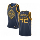 Men's Nike Golden State Warriors #42 Nate Thurmond Authentic Navy Blue NBA Jersey - City Edition