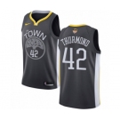 Men's Nike Golden State Warriors #42 Nate Thurmond Swingman Black Alternate 2018 NBA Finals Bound NBA Jersey - Statement Edition