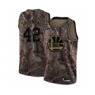 Men's Nike Golden State Warriors #42 Nate Thurmond Swingman Camo Realtree Collection NBA Jersey