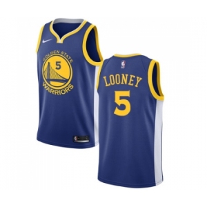 Men's Nike Golden State Warriors #5 Kevon Looney Swingman Royal Blue Road NBA Jersey - Icon Edition