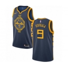 Men's Nike Golden State Warriors #9 Andre Iguodala Authentic Navy Blue NBA Jersey - City Edition