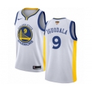 Men's Nike Golden State Warriors #9 Andre Iguodala Authentic White Home 2018 NBA Finals Bound NBA Jersey - Association Edition