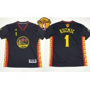 NBA Golden State Warrlors #1 Ognjen Kuzmic Black Slate Chinese New Year The Finals Patch Stitched Jerseys