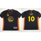 NBA Golden State Warrlors #10 David Lee Black Slate Chinese New Year Stitched Jerseys