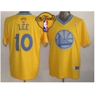 NBA Golden State Warrlors #10 David Lee Gold 2013 Christmas Day Swingman The Finals Patch Stitched Jerseys