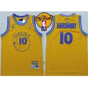 NBA Golden State Warrlors #10 Tim Hardaway Gold New Throwback The Finals Patch Stitched Jerseys