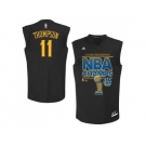 NBA Golden State Warrlors #11 Klay Thompson Black 2015 NBA Finals Champions Stitched jerseys