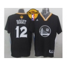 NBA Golden State Warrlors #12 Andrew Bogut Black New Alternate The Finals Patch Stitched Jerseys