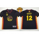 NBA Golden State Warrlors #12 Andrew Bogut Black Slate Chinese New Year The Finals Patch Stitched Jerseys