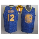 NBA Golden State Warrlors #12 Andrew Bogut Blue Crazy Light The Finals Patch Stitched Jerseys