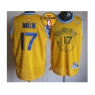 NBA Golden State Warrlors #17 Chris Mullin Gold Throwback The Finals Patch Stitched Jerseys