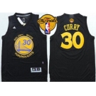 NBA Golden State Warrlors #30 Stephen Curry Black Fashion The Finals Patch Stitched Jerseys