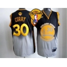 NBA Golden State Warrlors #30 Stephen Curry Black Grey Fadeaway Fashion The Finals Patch Stitched Jerseys