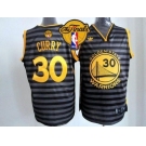 NBA Golden State Warrlors #30 Stephen Curry Black Grey Groove The Finals Patch Stitched Jerseys