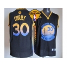 NBA Golden State Warrlors #30 Stephen Curry Black Vibe The Finals Patch Stitched Jerseys